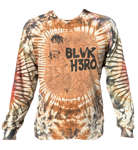 Blvk H3ro x Ellenanimates - long sleeve - tie dye