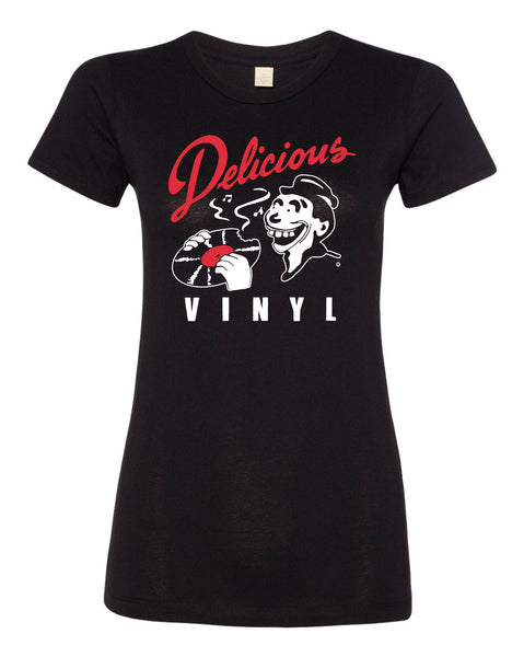 women's classic Delicious Vinyl logo - black