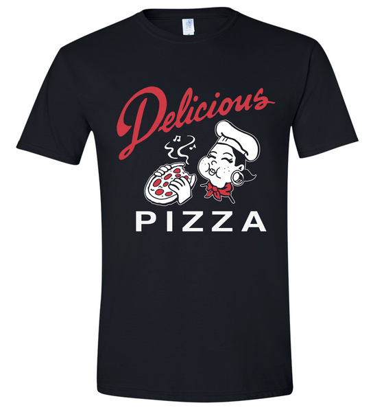 Delicious Vinyl - Delicious Pizza - Ms. Delicious logo - men's black