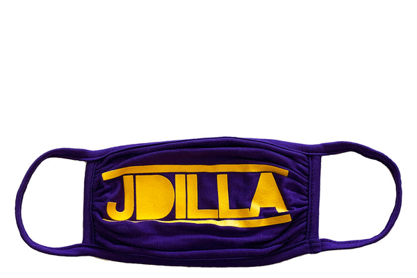 J Dilla face mask - purple & gold