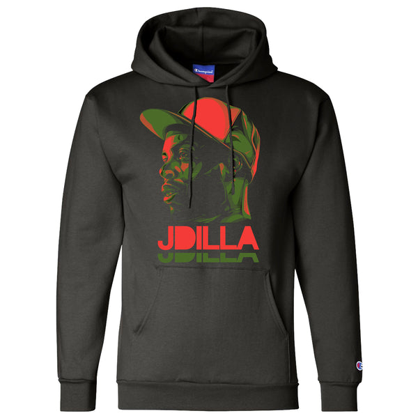J Dilla red green image hoodie